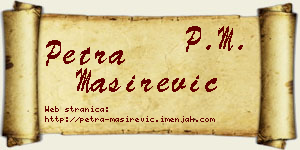 Petra Maširević vizit kartica